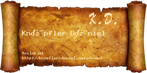 Knöpfler Dániel névjegykártya