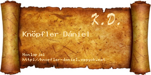 Knöpfler Dániel névjegykártya